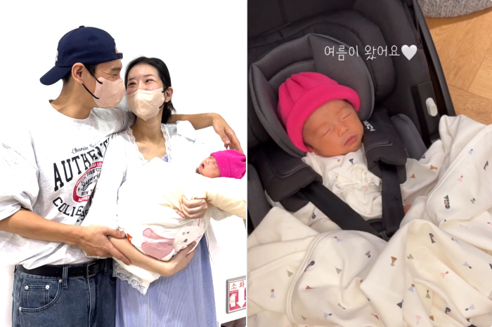 Kim Jihye finally gave birth after a month..Dramatic reunion with brother and sister discharged from intensive care unit 'Now family of four.'