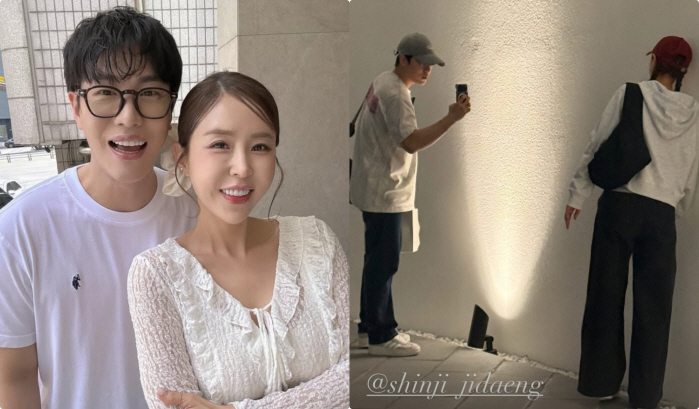 Shinji ♥ Moonwon, Pohang date is captured. So pretty couple
