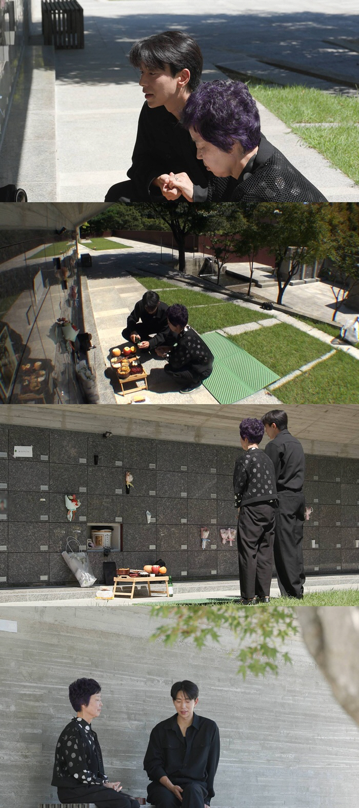 Yoon Hyun-min, visiting the enshrinement hall of his stepmother and his biological father, is very rare