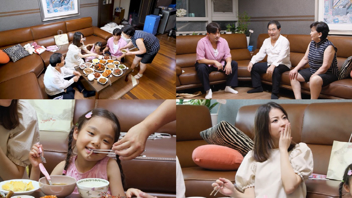 Lee Minwoo, you're like a dad. A friendly eye contact with a 6-year-old daughter, my family♥