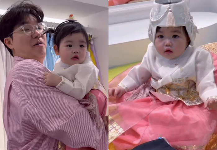 Park Soo-hong's daughter, a popular baby who won 15 commercials..Wear Hanbok and post Chuseok greetings