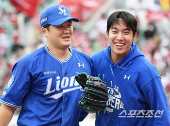 Choi Wontaein, put together! This is Wontaein. Choi Wontae.. Did you transfuse blue blood → Choi Won-tae's best pitching in autumn baseball! Samsung PO Upset has opened