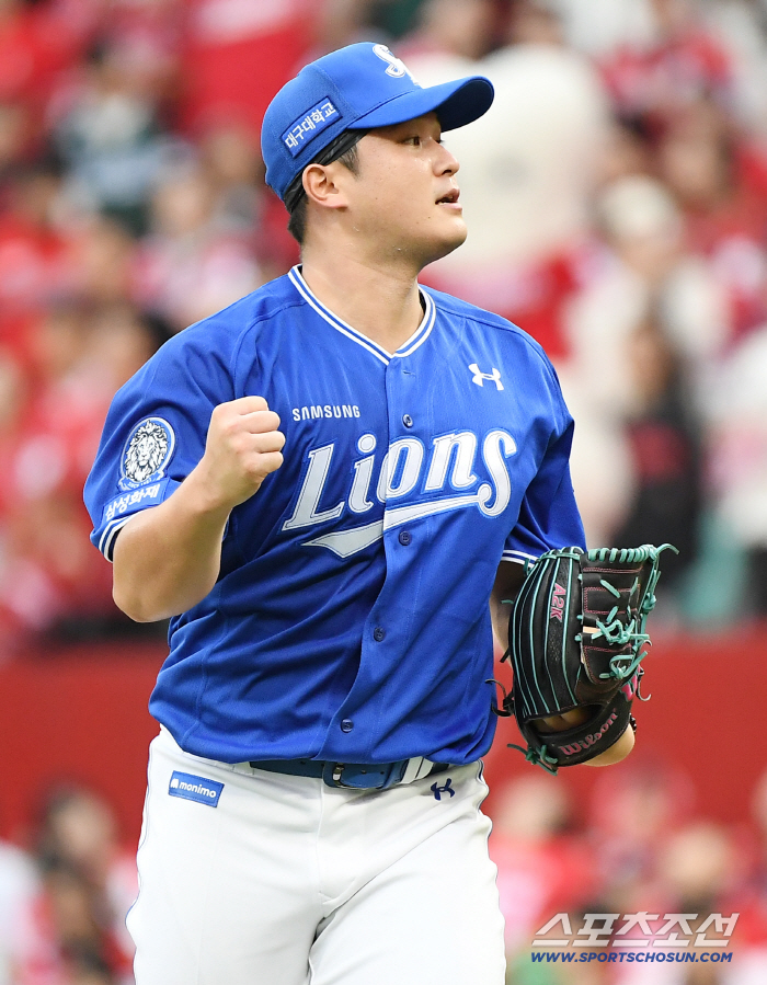 Choi Wontaein, put together! This is Wontaein. Choi Wontae.. Did you transfuse blue blood → Choi Won-tae's best pitching in autumn baseball! Samsung PO Upset has opened