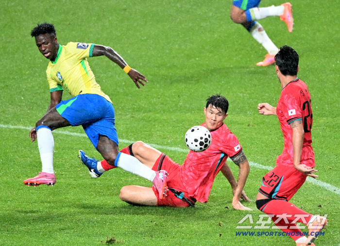  Vinicius, embarrassed by Kim Min-jae's bold tackle