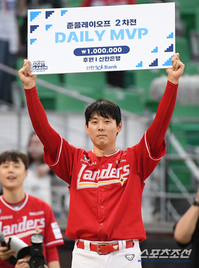  Finishing gun Kim Sung-wook won MVP of Game 2