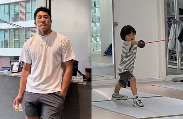 Kim Dong-hyun's 6-year-old child is a huge success in farming and fencing, but amazing physical education DNA