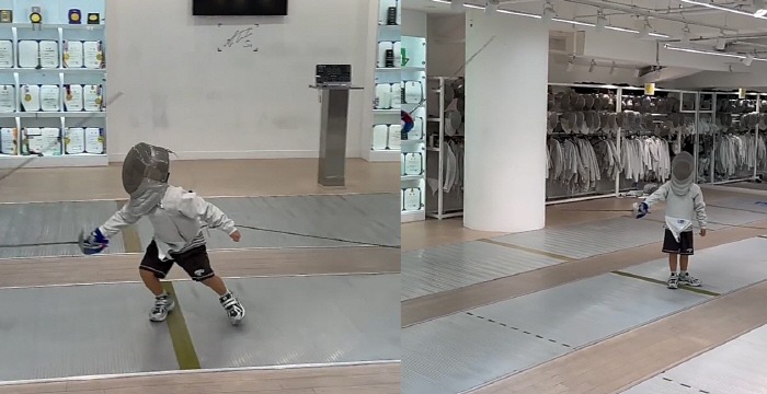 Kim Dong-hyun's 6-year-old child is a huge success in farming and fencing, but amazing physical education DNA