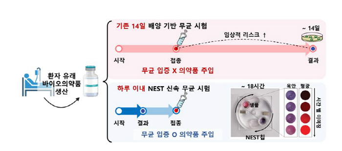Developing a quick test method to determine whether drugs are sterile in just one day...Existing method takes 14 days