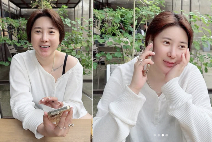 Seo In Young, who gained 10kg, caught Seongsu-dong..Even though it's round, I'm confident with my bare face