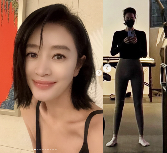 Kim Hye-soo, 55, has no time to take off his leggings...Making perfect body before Signal 2
