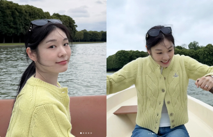 Kim Yu-na, ♥ Did you go on a trip to Paris with Ko Woo-rim again..YEON is so cute when she's rowing with her wedding ring