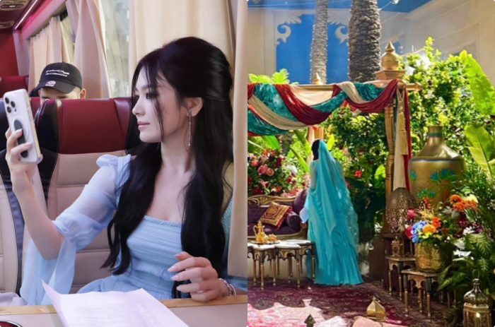 Song Hye-kyo released an unreleased cut in 20 months..Blue mysterious genie