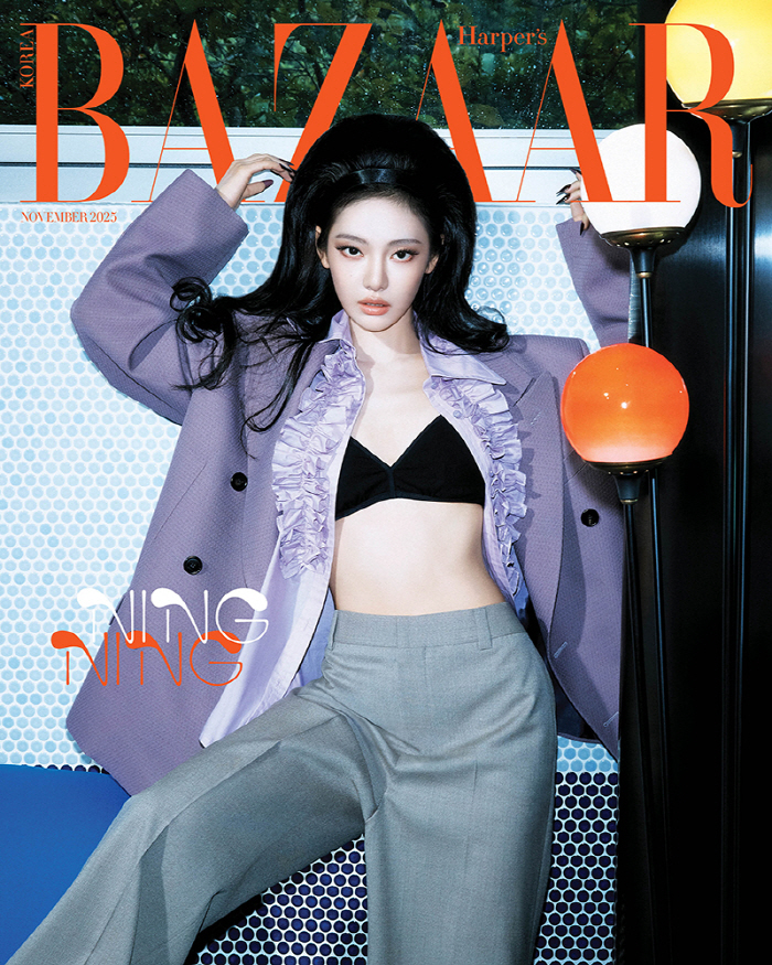 aespa’s Ning Ning Stuns in Bold Transformation for Harper’s Bazaar