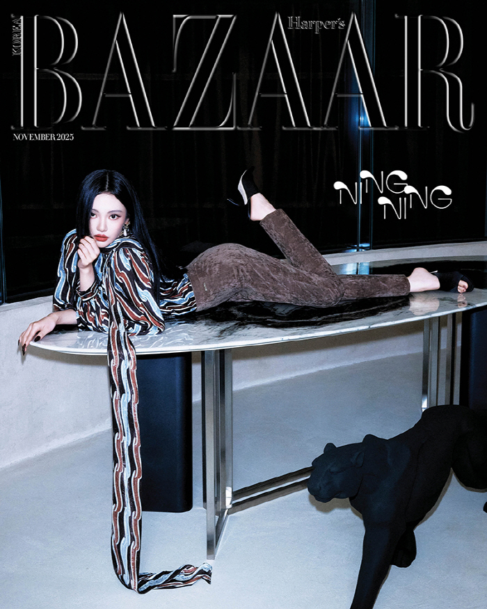 aespa’s Ning Ning Stuns in Bold Transformation for Harper’s Bazaar