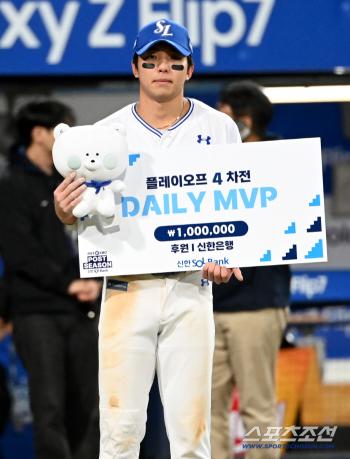  Kim Young-woong is MVP of Game 4 of the playoffs