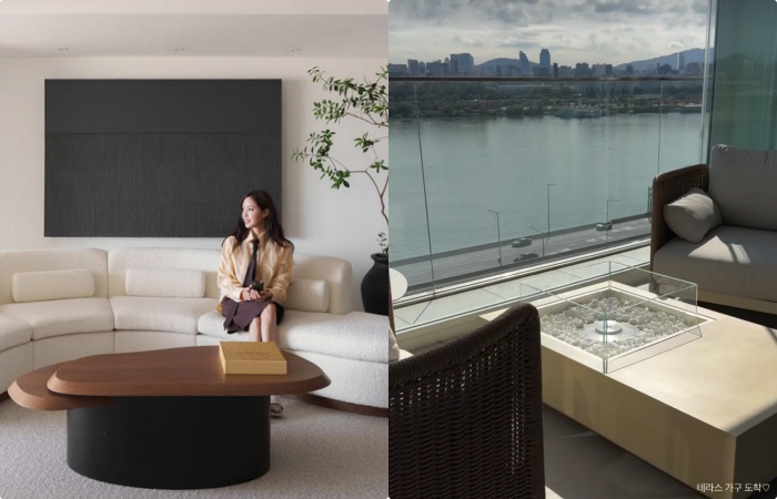 S University Financial Man ♥ Hyomin, the terrace of the newlywed house with a huge view of the Han River..Is this a house or a cafe?