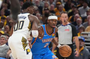 2nd consecutive 2nd extended blood transfusion  SGA career high 55 points explosion. OKC overpowered Indiana after a bloody battle, winning 2 games in a row
