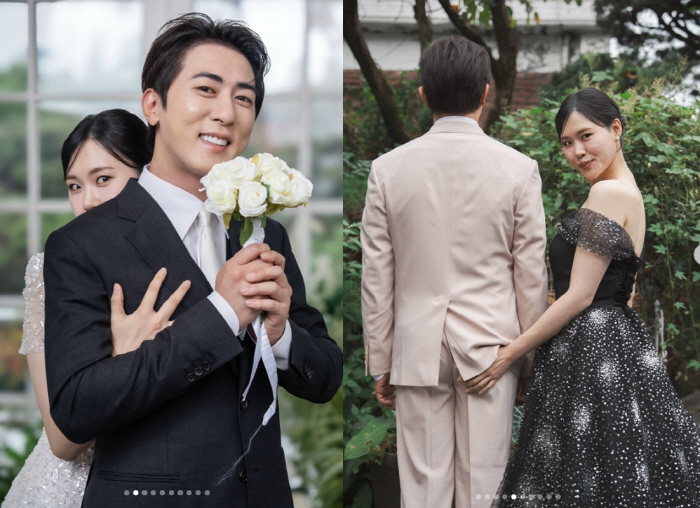 He's a married man...Kim Won-hoon ♥ Um Ji-yoon, back hug → hip touch 'breaking wedding pictorial'