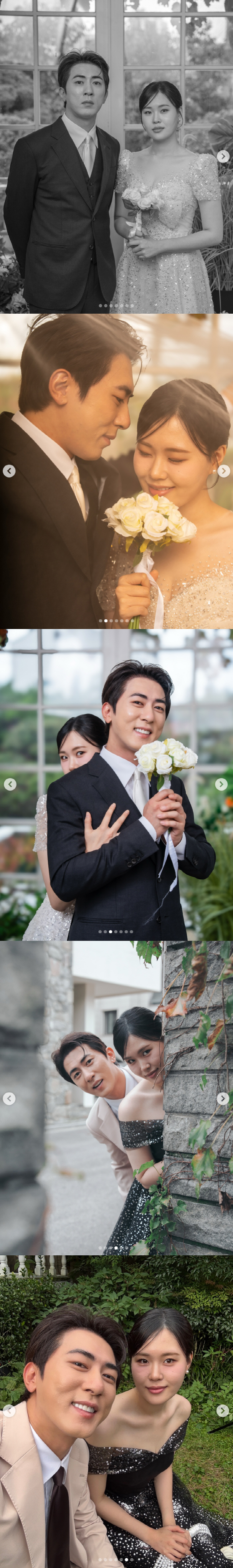 He's a married man...Kim Won-hoon ♥ Um Ji-yoon, back hug → hip touch 'breaking wedding pictorial'