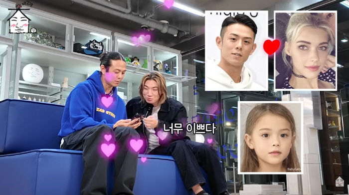 'Michoba ♥' Beenzino's second daughter photo, which looks like a rabbit, says, 'I can't reveal it because it's too pretty.'