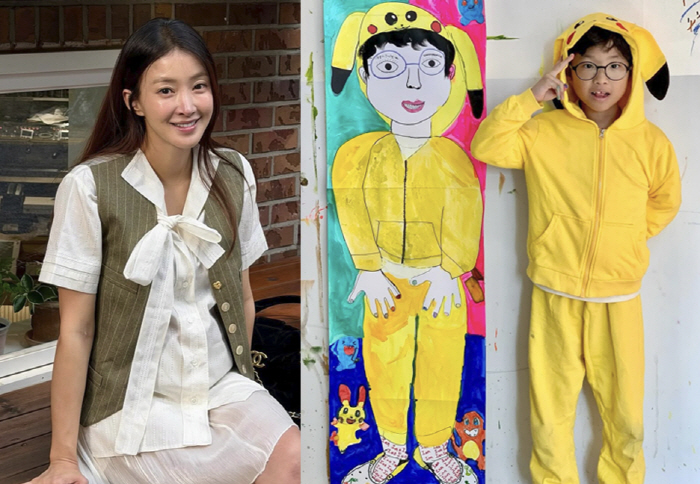Lee Si-young, the second pregnant woman, did a great job of farming her children. 8-year-old, high-quality drawing artist DNA