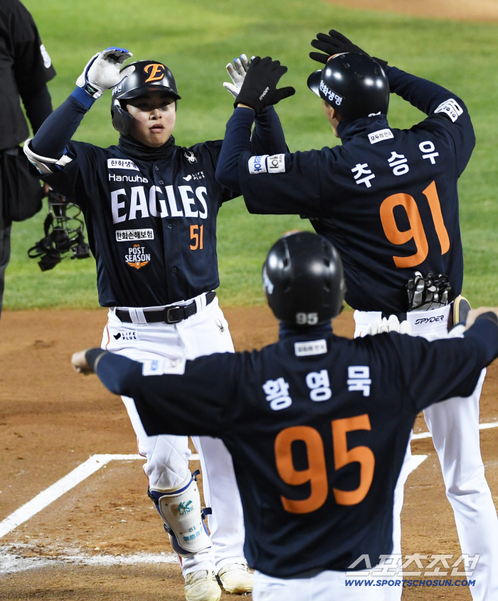 ERA 1.59 I've solved my sadness properly...Is it Jamsil? Hanwha's batting line broke out properly. Moon Hyun-bin → Noh Si-hwan, back-to-back home run gain the upper hand