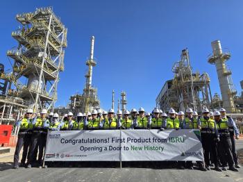 Hyundai Engineering & Construction produces gasoline for the first time at its Basra refinery in Iraq
