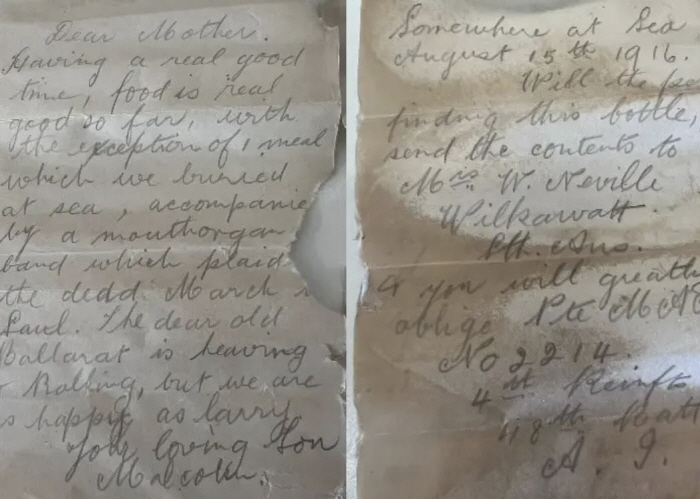 Discovered WWI soldiers' sick letters...Deliver it to your family