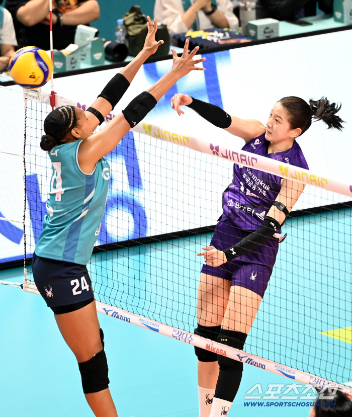  Lee Da-hyun, Raina, Spike Pierce Blocking