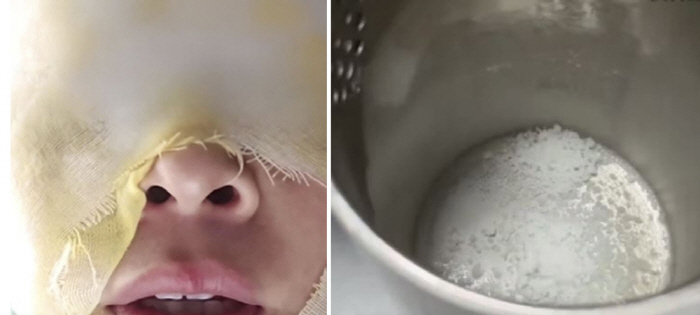 While trying to remove water stains, I tried to follow the online cleaning method and burned my face due to an explosion