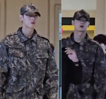 Cha Eun-Woo Spotted in Military Uniform at Gyeongju Hotel During APEC Event