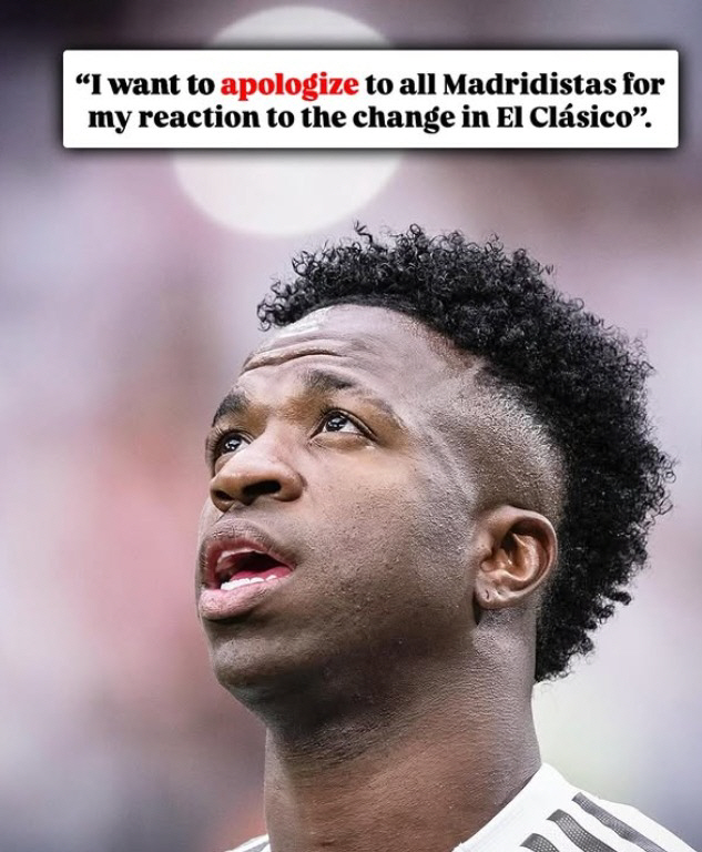 Manager, I'm sorry. Real Madrid Vinicius, who caused the last wave of protests, finally issued a public apology