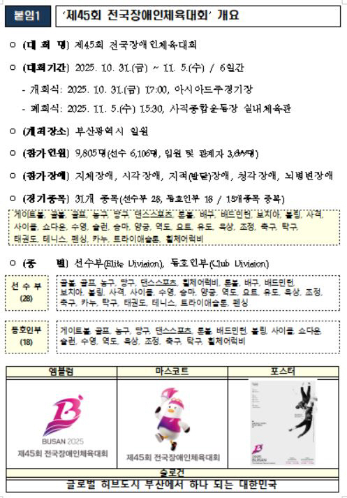 The Busan National Sports Festival will begin on the 31st, with 9,805 athletes from 17 cities and provinces participating X Vice Minister of Culture, Sports and Tourism Kim Dae-hyun attending