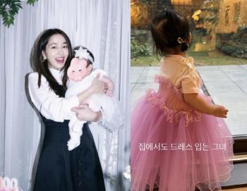 Lee Byung-hun ♥ Lee Min-jung reveals the second-generation daughter's dress shape and luxurious garden..It's a pictorial itself