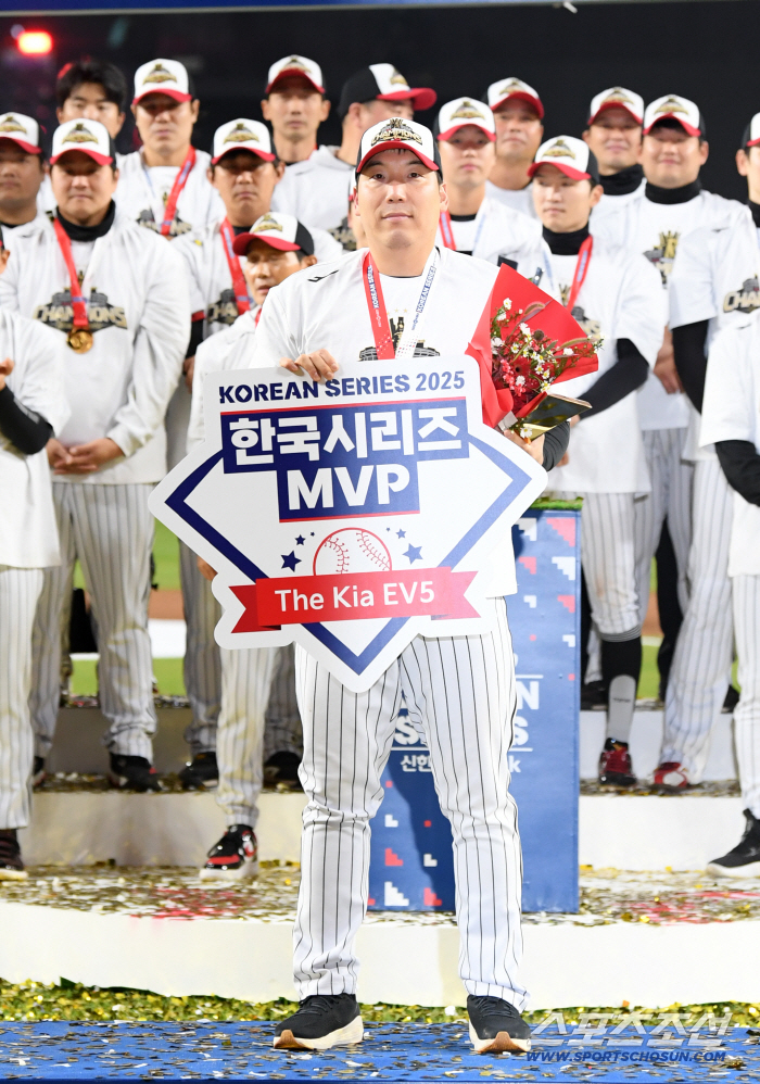  Kim Hyun-soo, MVP of the Korean Series, is a brilliant moment