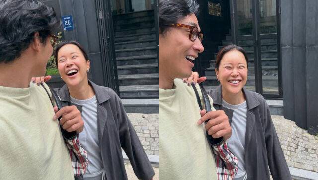 Baek Ji-young, ♥ Is it so good just to look at her husband, who is 9 years younger than her…The honey is dripping down. 