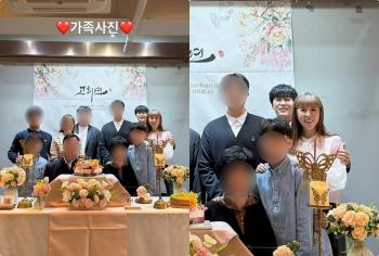 Shinji, ♥ We are really family with Munwon.. Accompanied by Ko Hee-yeon, family photo with her relatives