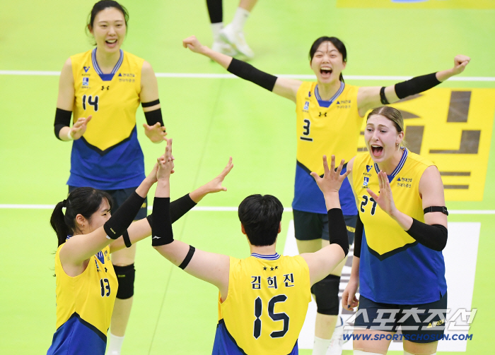 Industrial Bank of Korea (IBK) has won three consecutive games...Hyundai Engineering & Construction Shutout Complete Win No. 1 Jump