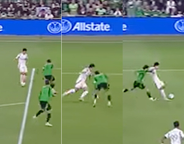 MLS defenders, it's your first time doing Son Heung-min's step-over, right? SON's empty legs...U.S. reacts so easily to crazy record of 10 goals in 12 games