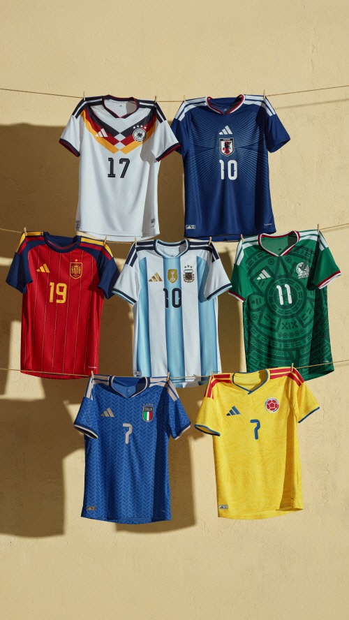 Adidas Unveils Home Jersey Collection For 22 Countries Ahead Of 2026 FIFA World Cup