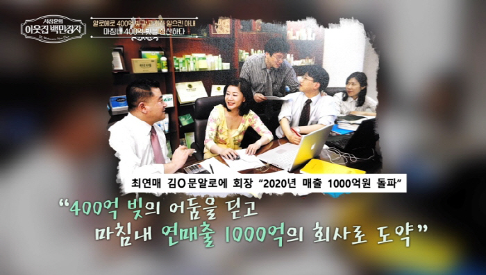 Annual sales of 100 billion won, husband Kim Jung-moon reveals tremendous legacy 50% back to society