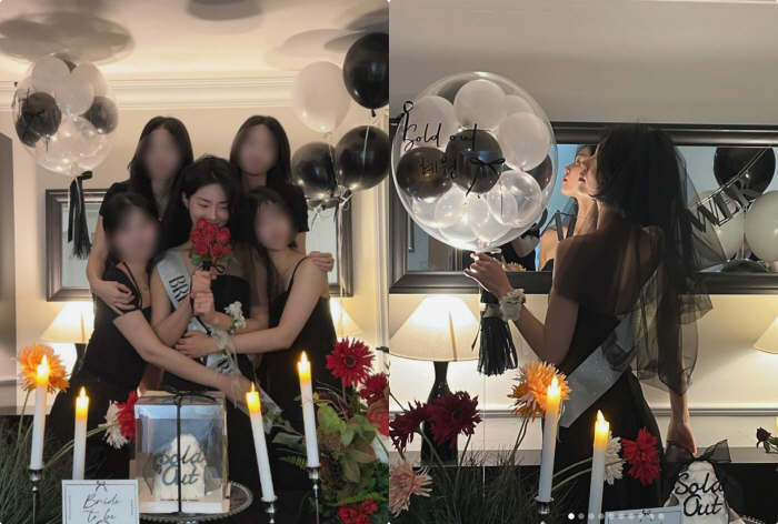 Lee Jang-woo ♥ Cho Hye-won takes a bridal shower two weeks before her wedding..Short hair black dress is lovely