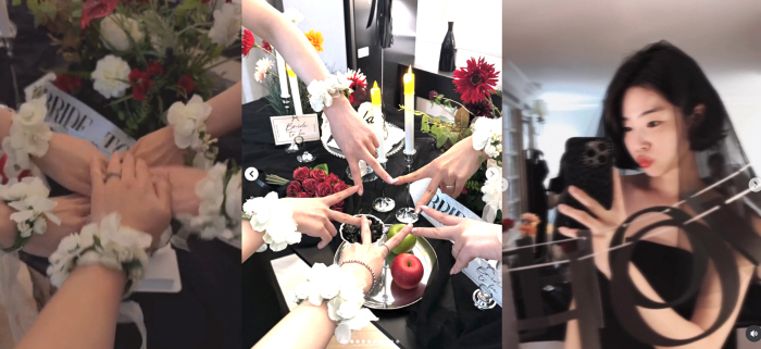 Lee Jang-woo ♥ Cho Hye-won takes a bridal shower two weeks before her wedding..Short hair black dress is lovely