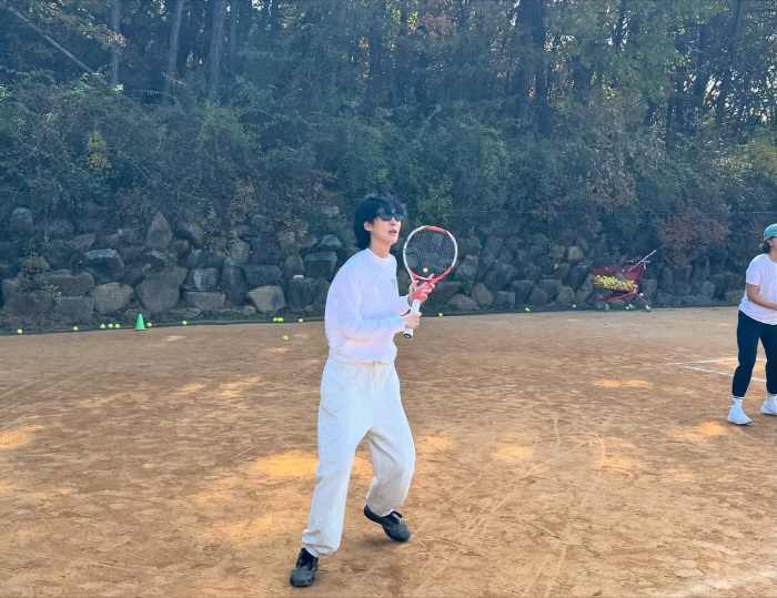 180cm Hong Jin-kyung, after losing 40kg, is a good day to play tennis thoroughly