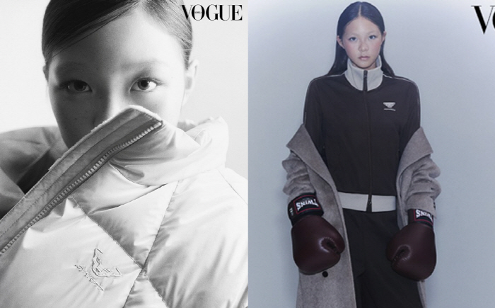 Chusarang without glasses, did it when she was 14 years oldShowing off the model pose, decorating the photoshoot