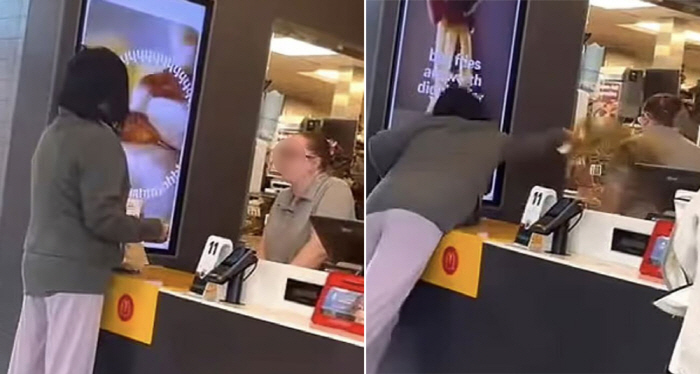 Woman in 40s Shocked By Throwing Hot Coffee At McDonald's Manager…a dispute over a refund