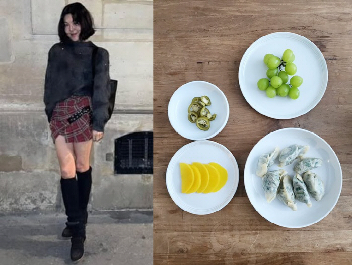 44kg Han Hye-yeon reveals her diet plan..A simple table with dumplings and fruits