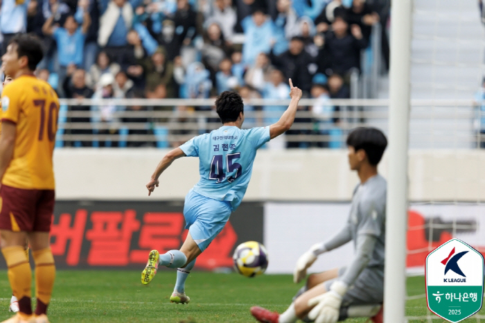 Cesinha's earnest prayer worked! Kim Hyun-joon scored a theater goal in 94 minutes. Daegu saved the remaining spark10 wins against Gwangju → Jeju lost against Anyang 12 