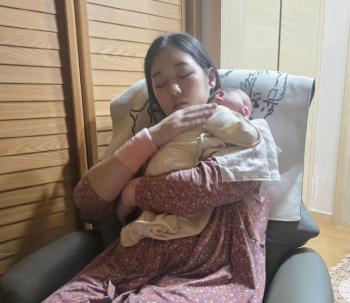 Park Bo-mi, who collapsed after losing her 15-month-old son, thank you for congratulating her on her second birth