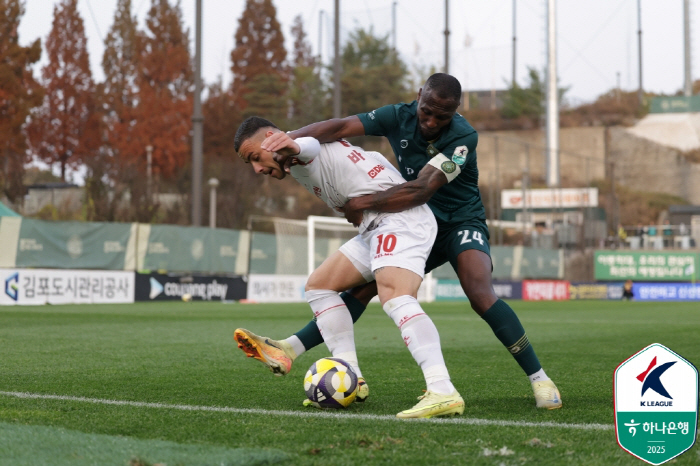 Promoted! Vasani's winning goal Bucheon and Gimpo are 10 wins and 3rd place the highest ranking of the team